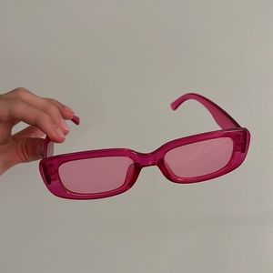 pink glasses